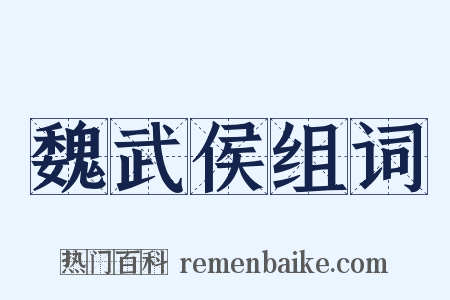 魏武侯组词是什么意思的图片